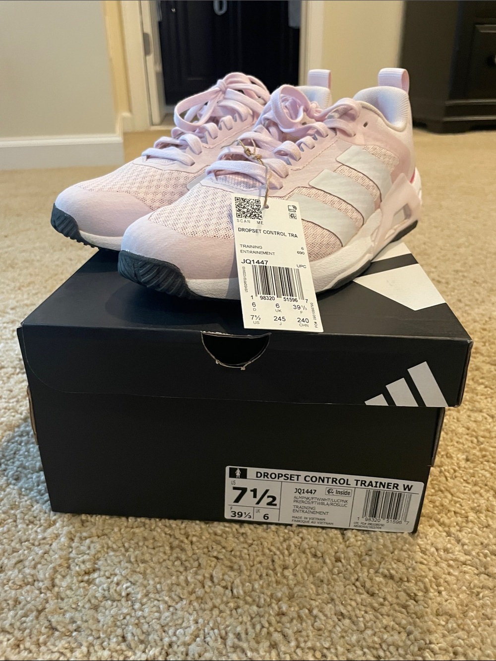 adidas Dropset Control Trainer W - Light Pink/White Women's Training Shoes